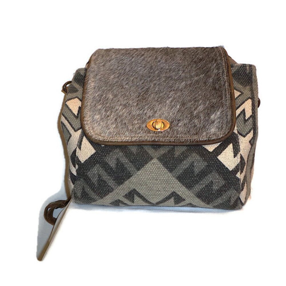 Myra Bag Gray and Brown Crossbody Bag